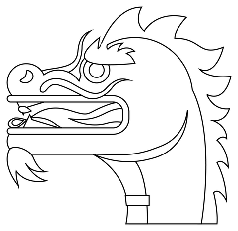 Dragon Face Coloring Page